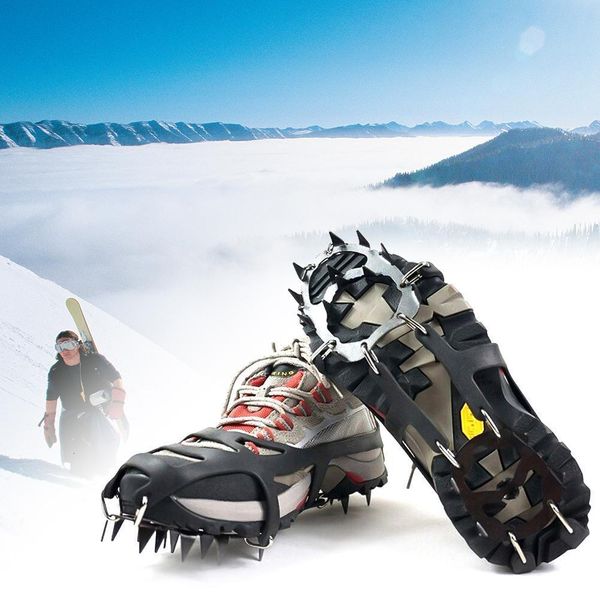 crampons 1 pair 18 teeth antislip ice snow shoe boot traction cleat spikes crampon shoes boots covers 230404, Black;blue
crampons 1 pair 18 teeth antislip ice snow shoe boot traction cleat spikes crampon shoes boots covers 230404, Black;blue