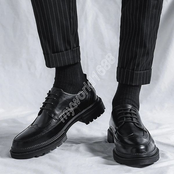 height increasing men brogues elevator shoes increased mens business formal shoes fashion youth men's suit wedding oxfords, Black
height increasing men brogues elevator shoes increased mens business formal shoes fashion youth men's suit wedding oxfords, Black