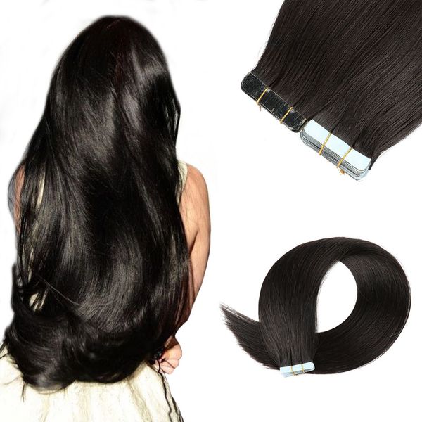 straight tape in human hair extensions natural hair extensions 1b# natural color peruvian hair 100% remy skin weft adhesive glue on for salo, Black
straight tape in human hair extensions natural hair extensions 1b# natural color peruvian hair 100% remy skin weft adhesive glue on for salo, Black