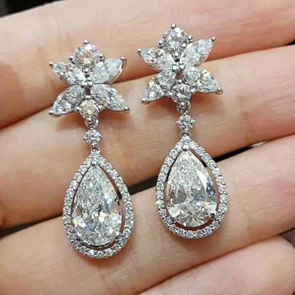 flower aaaaa zircon earring silver color party wedding drop earrings for women bridal engagment promise jewelry gift, Golden;silver
flower aaaaa zircon earring silver color party wedding drop earrings for women bridal engagment promise jewelry gift, Golden;silver