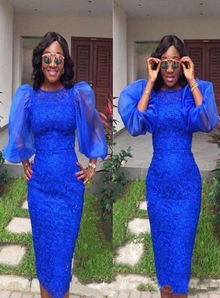 aso ebi short cocktail dresses with puffy sleeve royal blue homecoming prom dress lace kneelength sheath evening party gowns7584539, Black
aso ebi short cocktail dresses with puffy sleeve royal blue homecoming prom dress lace kneelength sheath evening party gowns7584539, Black