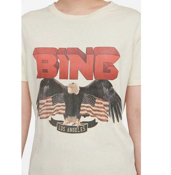 designer anine bing 2023ss niche eagle vintage 2023 tee flag print stir-fried washing t shirt women cotton short-sleeved t-shirt summer pol, White
designer anine bing 2023ss niche eagle vintage 2023 tee flag print stir-fried washing t shirt women cotton short-sleeved t-shirt summer pol, White
