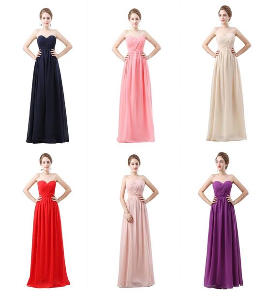 chiffon bridesmaid dresses long several colors sweetheart bridal gowns laceup elegant and simple7633194, White;pink
chiffon bridesmaid dresses long several colors sweetheart bridal gowns laceup elegant and simple7633194, White;pink
