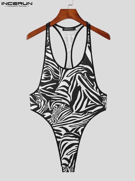 men s sleepwear incerun bodysuits printing o neck sleeveless breathable tank 2023 underwear skinny cozy bodysuit pajamas s 5xl 230404, Black;brown
men s sleepwear incerun bodysuits printing o neck sleeveless breathable tank 2023 underwear skinny cozy bodysuit pajamas s 5xl 230404, Black;brown