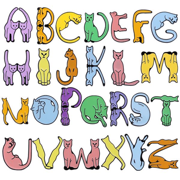 cat combination 26 english letter alphabet pins cute anime movies games hard enamel pins collect metal cartoon brooch backpack hat bag colla, Blue
cat combination 26 english letter alphabet pins cute anime movies games hard enamel pins collect metal cartoon brooch backpack hat bag colla, Blue