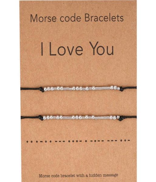 moss code bracelet creative stainless steel beaded handwoven card couple bracelet6534377, Golden;silver
moss code bracelet creative stainless steel beaded handwoven card couple bracelet6534377, Golden;silver