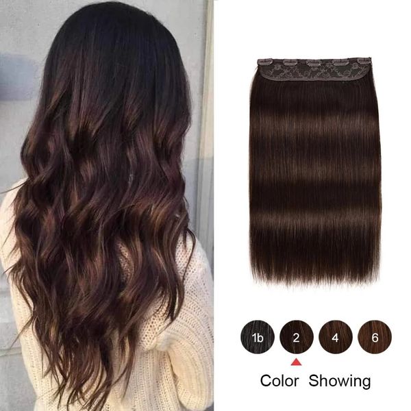 hair straight clip in one piece human hair extensions #2 dark brown color brazilan remy hair one piece with 5 clips, Black
hair straight clip in one piece human hair extensions #2 dark brown color brazilan remy hair one piece with 5 clips, Black