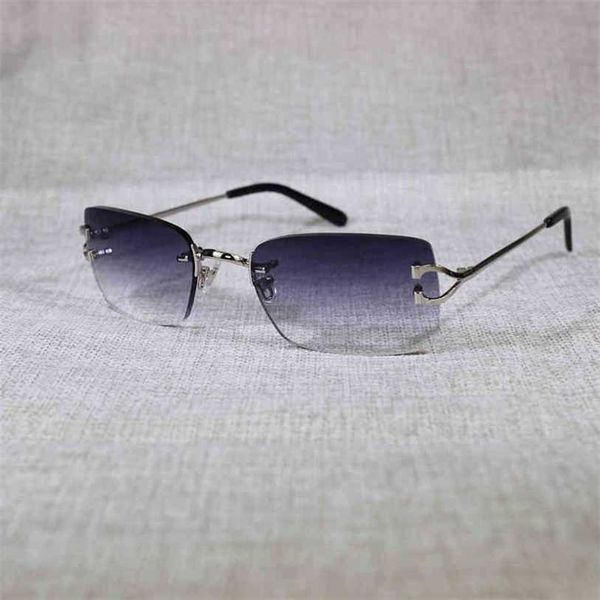 2023 designer glasses new vintage rimless sunglasses men metal clear frame square shades for women summer club oculos glasses, White;black
2023 designer glasses new vintage rimless sunglasses men metal clear frame square shades for women summer club oculos glasses, White;black