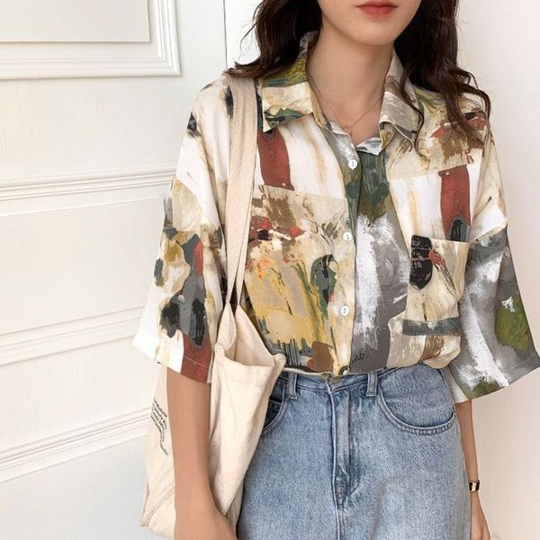 ebaihui women vintage blouse beautiful chicclothing lady oil painting print shirt korean streetwear short sleeve shirts for girl, White
ebaihui women vintage blouse beautiful chicclothing lady oil painting print shirt korean streetwear short sleeve shirts for girl, White