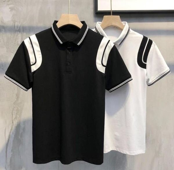 white laurent designer clothes stripe men's polos summer slim short sleeve men polo shirt tee mens clothes, White;black
white laurent designer clothes stripe men's polos summer slim short sleeve men polo shirt tee mens clothes, White;black