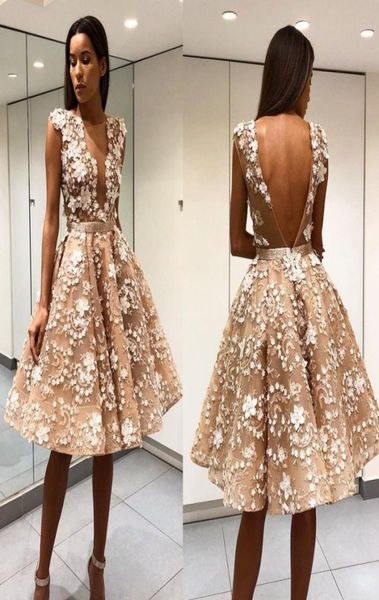 short knee length prom dresses sheer deep v neck backless 3d floral appliqued lace formal evening gowns a line party dress9225558, Black
short knee length prom dresses sheer deep v neck backless 3d floral appliqued lace formal evening gowns a line party dress9225558, Black