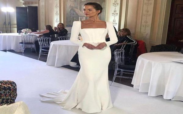 simple square neck mermaid wedding dresses long sleeve satin bridal dress sweep train with belt country bridal gowns5271933, White
simple square neck mermaid wedding dresses long sleeve satin bridal dress sweep train with belt country bridal gowns5271933, White