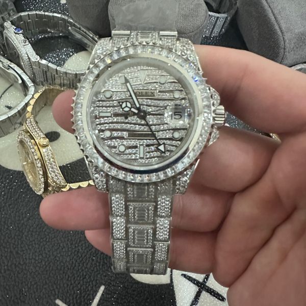 diamond watch men watches 904l fine steel strap sapphire glass lens waterproof and sweatproof cz diamond fully automatic mechanical movement, Slivery;brown
diamond watch men watches 904l fine steel strap sapphire glass lens waterproof and sweatproof cz diamond fully automatic mechanical movement, Slivery;brown