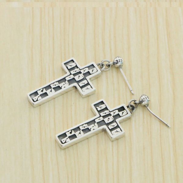 e79 s925 pure silver ear studs personalized classic punk hip hop style cross flower earrings jewelry design gift for lovers, Golden
e79 s925 pure silver ear studs personalized classic punk hip hop style cross flower earrings jewelry design gift for lovers, Golden