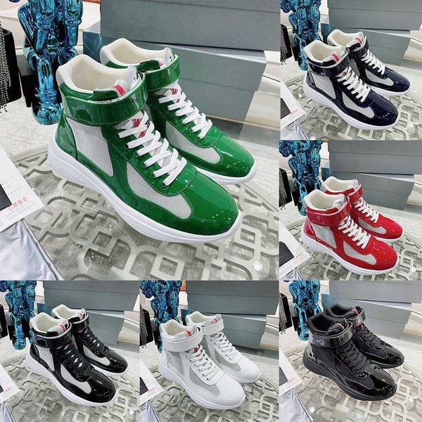 designer sneakers men america cup shoes high patent leather flat trainers black blue mesh lace-up nylon casual shoe outdoor sneakers with bo
designer sneakers men america cup shoes high patent leather flat trainers black blue mesh lace-up nylon casual shoe outdoor sneakers with bo