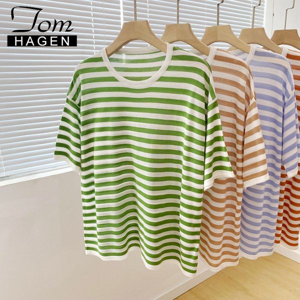 womens tshirt striped tshirts woman classics casual oneck thin t shirt for women short sleeve oversize summer tee shir 230404, White
womens tshirt striped tshirts woman classics casual oneck thin t shirt for women short sleeve oversize summer tee shir 230404, White