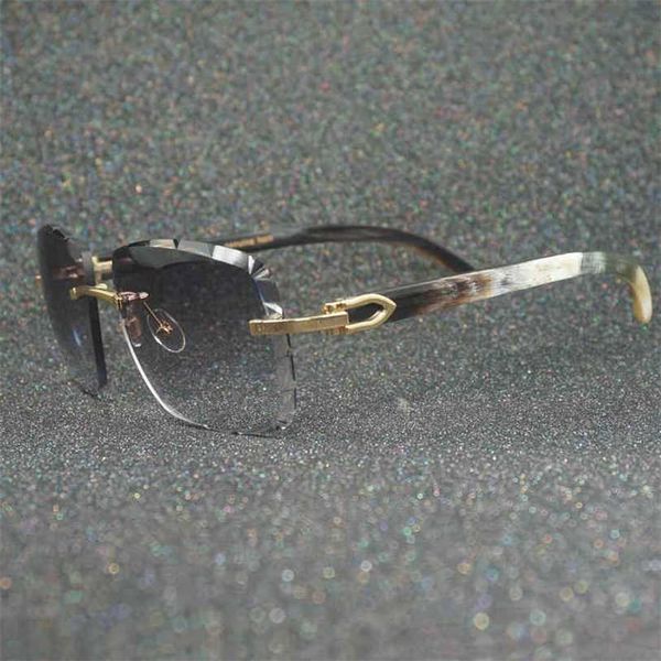 2023 designer glasses new men sunglasses vintage c deco recipe jagged edge white mix black buffalo horn shades for women glasses, White;black
2023 designer glasses new men sunglasses vintage c deco recipe jagged edge white mix black buffalo horn shades for women glasses, White;black
