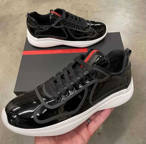 perfect designer americas cup sneakers shoes patent leather nylon luxury casual walking mens runner sports outdoor trainers with box, Black
perfect designer americas cup sneakers shoes patent leather nylon luxury casual walking mens runner sports outdoor trainers with box, Black