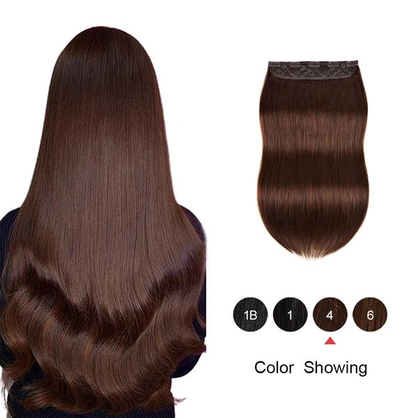 hair straight clip in one piece human hair extensions #4 light brown color brazilan remy hair one piece with 5 clips, Black
hair straight clip in one piece human hair extensions #4 light brown color brazilan remy hair one piece with 5 clips, Black