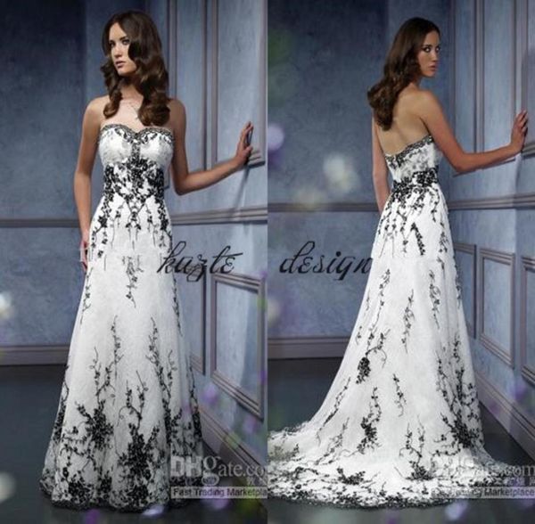 vintage gothic bridal wedding gown plus size sweetheart black embroidery accented a line black and white wedding dress3816074
vintage gothic bridal wedding gown plus size sweetheart black embroidery accented a line black and white wedding dress3816074