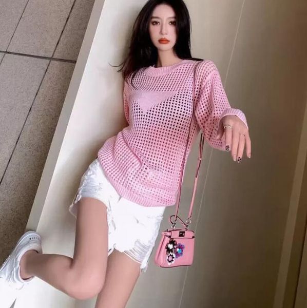 high-quality designer invertedwomen's knits & tees triangle letter p hollow out women's knits sweater loose design outside sun pro, White
high-quality designer invertedwomen's knits & tees triangle letter p hollow out women's knits sweater loose design outside sun pro, White