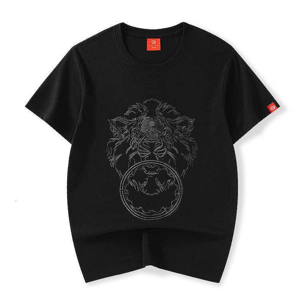 men's t-shirt sleeve china-chic short summer fashion new lion head heavy industry embroidery casual cotton, White;black
men's t-shirt sleeve china-chic short summer fashion new lion head heavy industry embroidery casual cotton, White;black