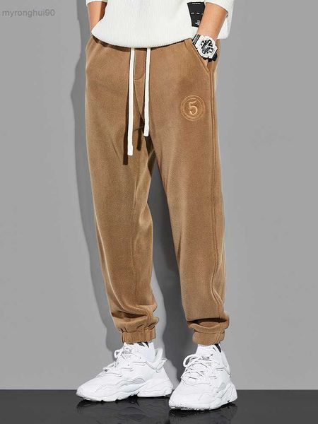 men's pants winter fleece padded warm double sided leggings sports jqq2, Black