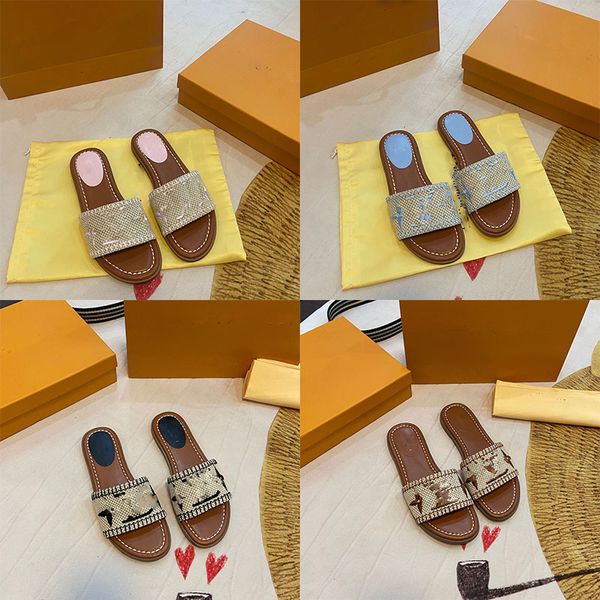 luxury women's sandals lafite embroidered slippers designer slippers beach women's shoes loose green gold sky blue pink black brow
luxury women's sandals lafite embroidered slippers designer slippers beach women's shoes loose green gold sky blue pink black brow