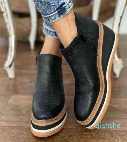 fashionboots winter wedges women comfortable ankle shoes round toe 4cm heel lace up and zip thicken botas7931309, Black
fashionboots winter wedges women comfortable ankle shoes round toe 4cm heel lace up and zip thicken botas7931309, Black