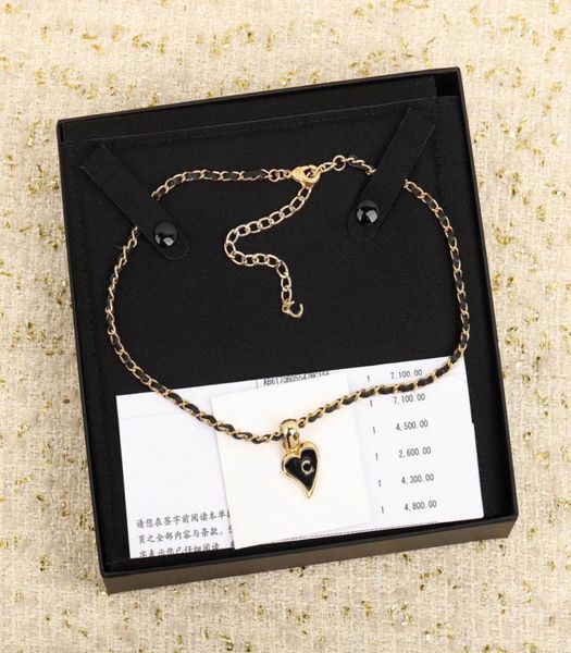 2022 pendant necklace with small heart shape and black color enamel color genuine leather for women wedding jewelry gi3276341, Silver
2022 pendant necklace with small heart shape and black color enamel color genuine leather for women wedding jewelry gi3276341, Silver