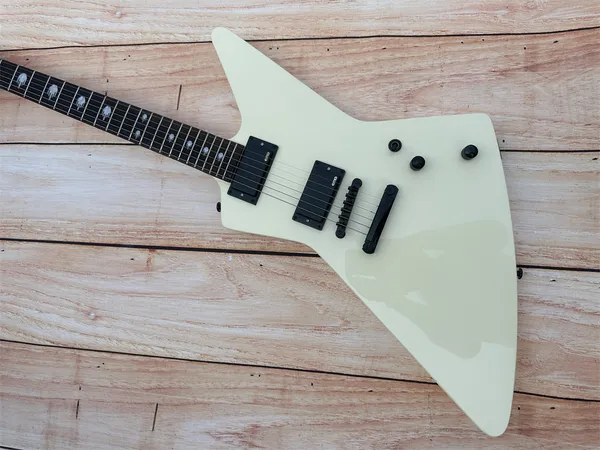 

Irregular electric guitar, cream white, EMG active pickup, middle finger inlay, in stock, lightning package