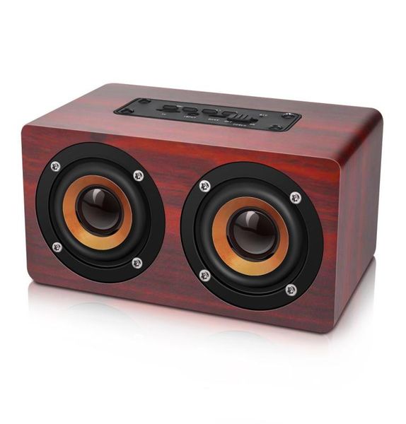 Image of Retro Wooden Bluetooth Speaker HIFI Wireless Dual Loud Speakers 3D Surround Speaker Voice Prompt Function TF Card hands speak9976809