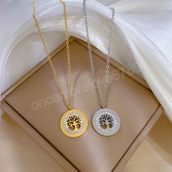 classic fashion stainless steel tree of life necklaces & pendants for women zircon gold chain jewelry collier femme, Silver
classic fashion stainless steel tree of life necklaces & pendants for women zircon gold chain jewelry collier femme, Silver