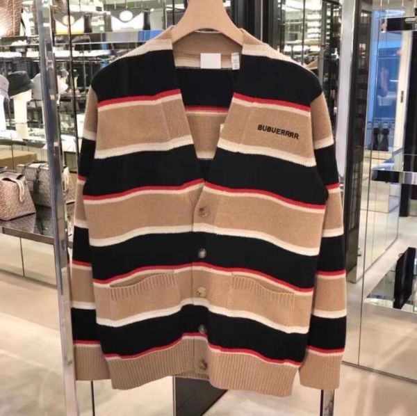 new fall luxury designer womens sweater high-end cotton cashmere striped embroidery warm knit cardigan, White;black
new fall luxury designer womens sweater high-end cotton cashmere striped embroidery warm knit cardigan, White;black