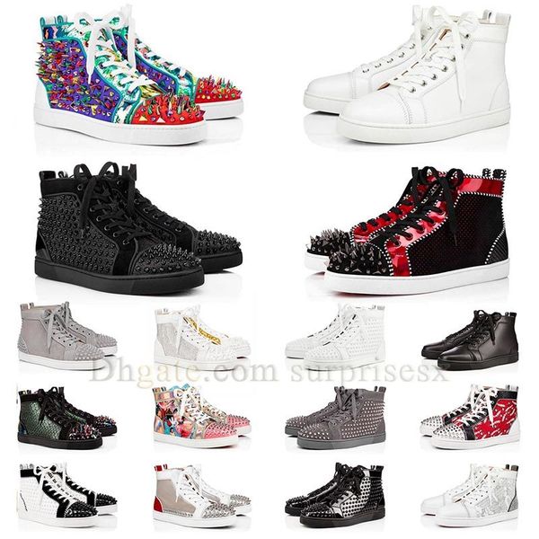 2023 original shoes mens womens red casual platform pump sneakers vintage flat glittering designer famous bottomed loafers spike high boots, Black
2023 original shoes mens womens red casual platform pump sneakers vintage flat glittering designer famous bottomed loafers spike high boots, Black