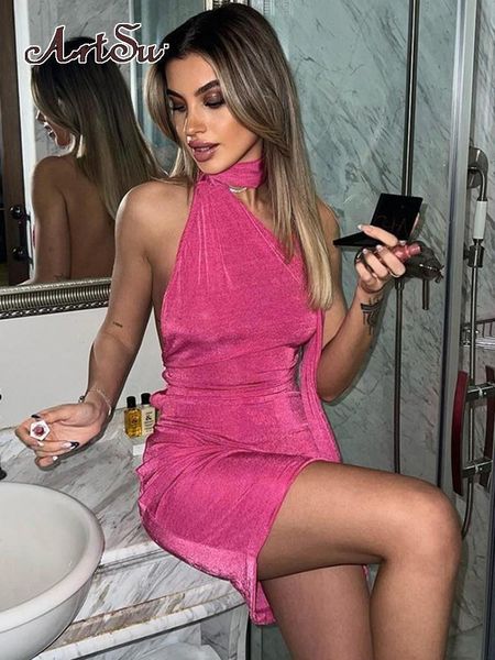 casual dresses gliter sleeveless halter mini dress fashion outfits club party wear summer vestido elegant backless clothes 230404, Black;gray
casual dresses gliter sleeveless halter mini dress fashion outfits club party wear summer vestido elegant backless clothes 230404, Black;gray