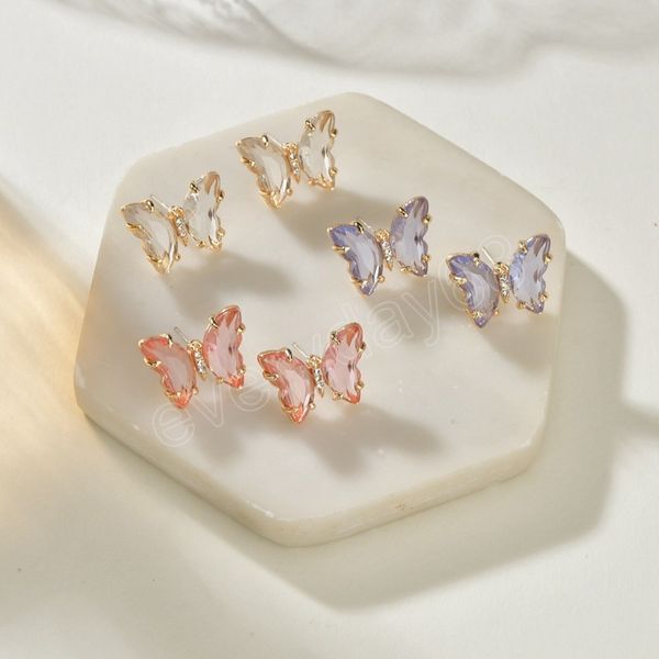 butterfly zircon earrings women's korean trend jewelry transparent stud earrings lovely temperament piercing earrings, Golden;silver
butterfly zircon earrings women's korean trend jewelry transparent stud earrings lovely temperament piercing earrings, Golden;silver