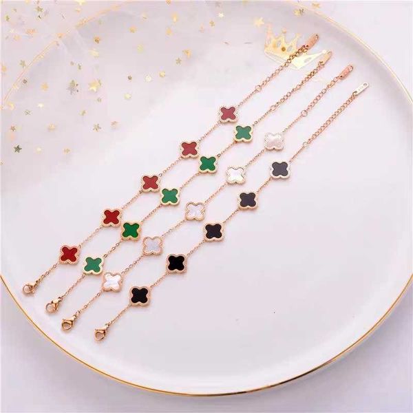 fashion new fritillaria lucky four leaf grass bracelet necklace 18k high grade titanium steel stainless collar chain 100i, Black
fashion new fritillaria lucky four leaf grass bracelet necklace 18k high grade titanium steel stainless collar chain 100i, Black