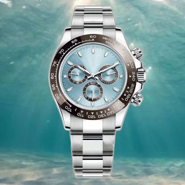 luxury mens watch designer watches high quality 40mm Ice blue dial Ceramic bezel sapphire mirror 904L steel Day tona 116506 automatic machines Timing function watch, Dt19
luxury mens watch designer watches high quality 40mm Ice blue dial Ceramic bezel sapphire mirror 904L steel Day tona 116506 automatic machines Timing function watch, Dt19