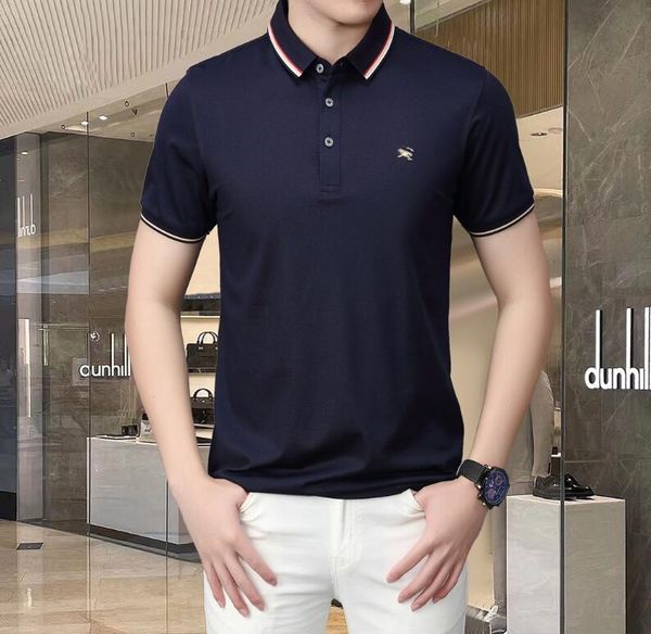 2023 spring/summer high-end business polo shirt lapel cotton trend men's short sleeve t-shirt, White;black
2023 spring/summer high-end business polo shirt lapel cotton trend men's short sleeve t-shirt, White;black
