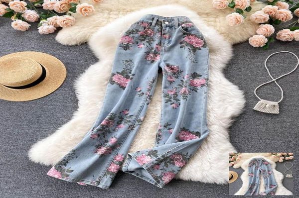 women039s jeans women floral print wide leg autumn high waist straight denim pants female streetwear casual ladies trousers1543909, Blue
women039s jeans women floral print wide leg autumn high waist straight denim pants female streetwear casual ladies trousers1543909, Blue