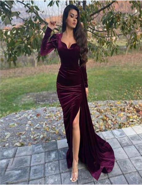 2021 arabic evening dress sweeteart long sleeve mermaid prom gown plus size velvet mother of the bride party dress7403994, Black;red
2021 arabic evening dress sweeteart long sleeve mermaid prom gown plus size velvet mother of the bride party dress7403994, Black;red