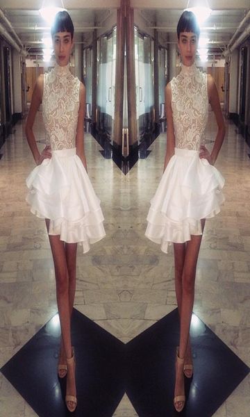 michael costello short dresses high neck lace satin cocktail party gowns tiers ruffles asymmetrical mini prom celebrity gowns cust6470773, Black
michael costello short dresses high neck lace satin cocktail party gowns tiers ruffles asymmetrical mini prom celebrity gowns cust6470773, Black