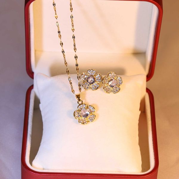 steel necklace women's versatile ins wind full diamond cherry blossom pink light luxury small premium charm pendant collar chain does n, Silver
steel necklace women's versatile ins wind full diamond cherry blossom pink light luxury small premium charm pendant collar chain does n, Silver