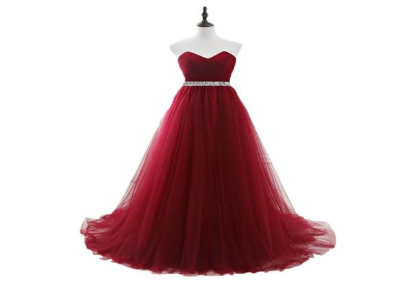 2020 burgundy tulle elegant long prom dresses with crystals sash princess sweetheart women party evening gowns aline formal1457341, Black
2020 burgundy tulle elegant long prom dresses with crystals sash princess sweetheart women party evening gowns aline formal1457341, Black