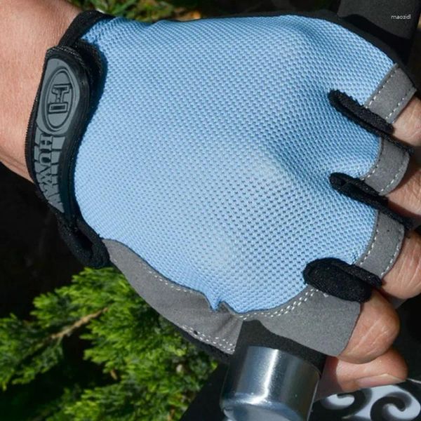 Image of Cycling Gloves Adult Half Finger Mesh Breathable Silicone Anti Slip Exercise Fitness Thin Motorcycle Glove Bike Equipment