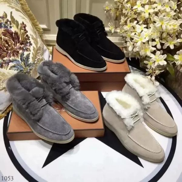 mens women winter fur dress shoes casual walking sneakers suede leather loro designer open walk dresses boots 35-46 with box, Black
mens women winter fur dress shoes casual walking sneakers suede leather loro designer open walk dresses boots 35-46 with box, Black