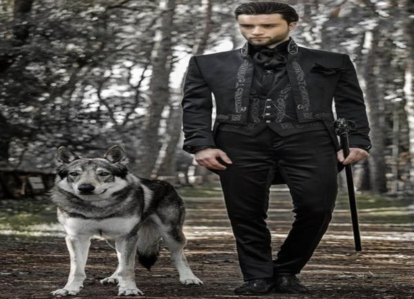 embroidery full black mens morning tailcoat three pieces jacketpantvest formal business tuxedos office costume bridegroom clot4441001, Black;gray
embroidery full black mens morning tailcoat three pieces jacketpantvest formal business tuxedos office costume bridegroom clot4441001, Black;gray