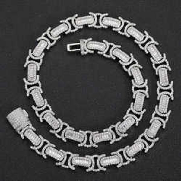 fine jewelry iced out moissanite byzantine cuban link chain diamond hip hop necklace, Silver
fine jewelry iced out moissanite byzantine cuban link chain diamond hip hop necklace, Silver