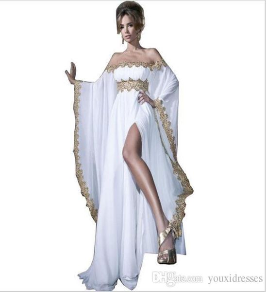 arabic style long sleeve white chiffon gold lace appliqued abaya kaftan evening dresses with high slit women gowns2058695, Black;red
arabic style long sleeve white chiffon gold lace appliqued abaya kaftan evening dresses with high slit women gowns2058695, Black;red